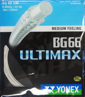 YONEX BG66 Ultimax String (5 PACKS), Many colours to be chosen